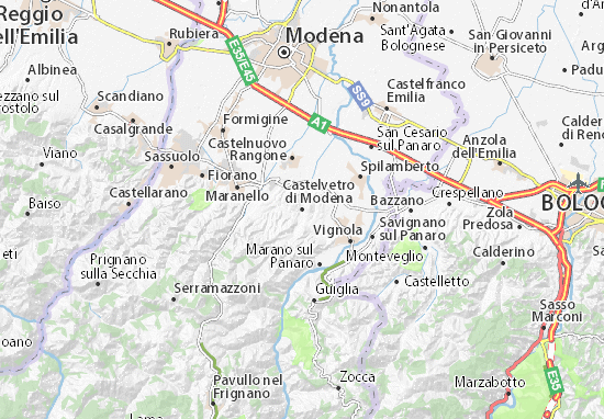 Karte Stadtplan Castelvetro di Modena