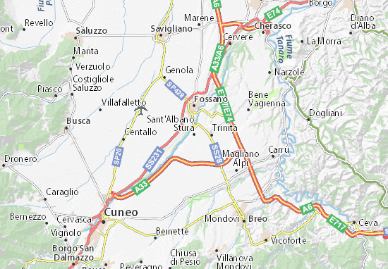 Mapa Sant&#x27;Albano Stura