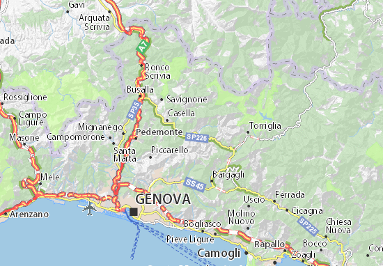 Montoggio Map