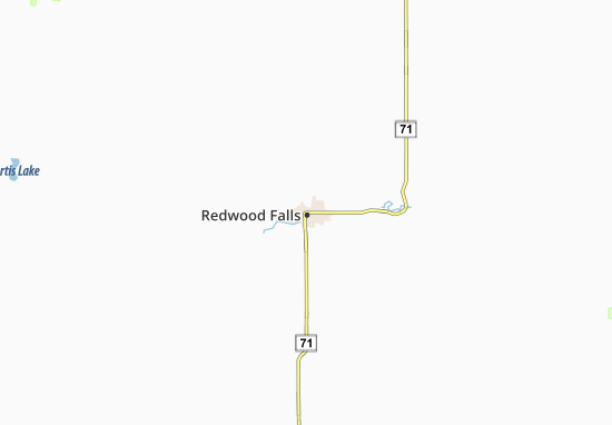 Mapa Redwood Falls