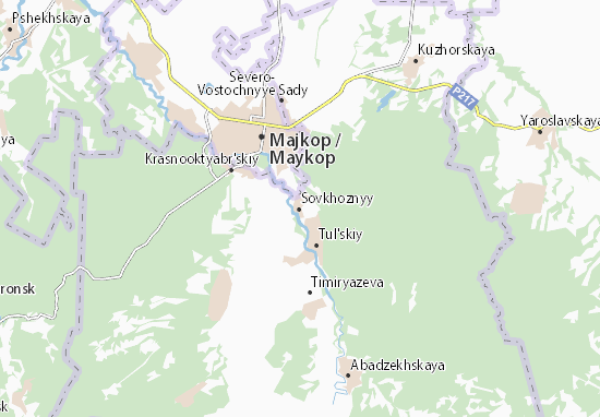 Kaart Plattegrond Sovkhoznyy