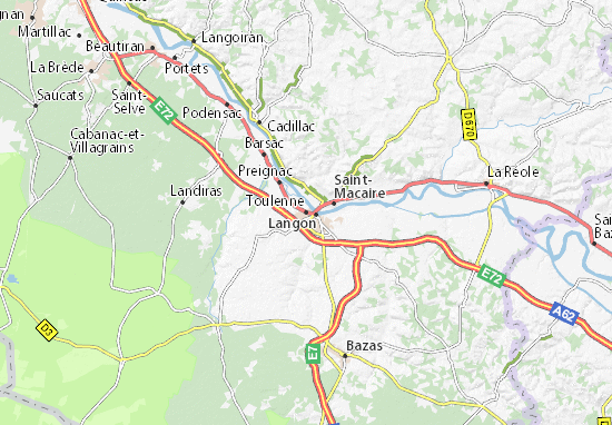 Karte Stadtplan Toulenne