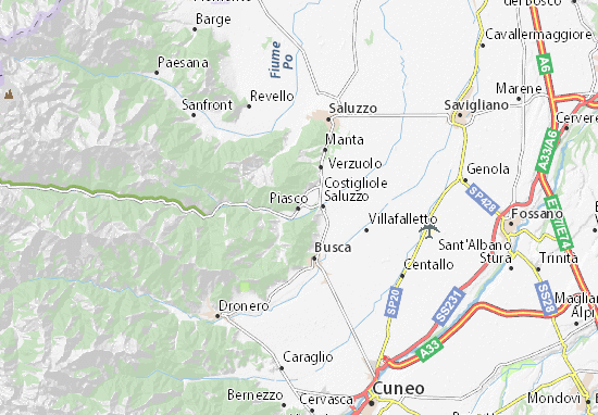 Karte Stadtplan Piasco