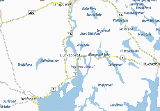 Kaart Plattegrond Bucksport