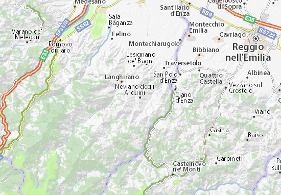 Kaart Plattegrond Neviano degli Arduini