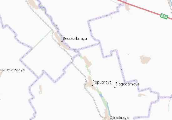 Karte Stadtplan Gusarovskoye
