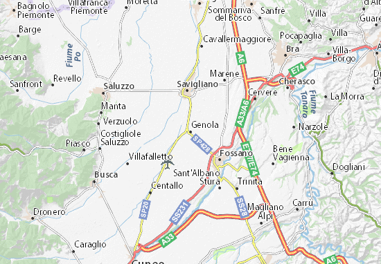 Karte Stadtplan Genola