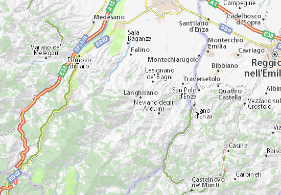 Karte Stadtplan Langhirano
