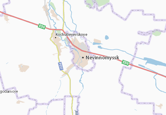 Kaart Plattegrond Nevinnomyssk