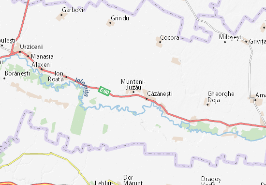 Kaart Plattegrond Munteni-Buzău