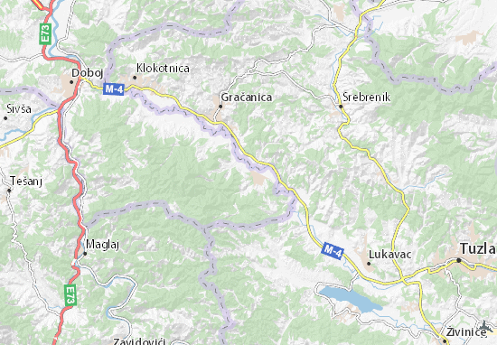 Kaart Plattegrond Bosansko Petrovo Selo