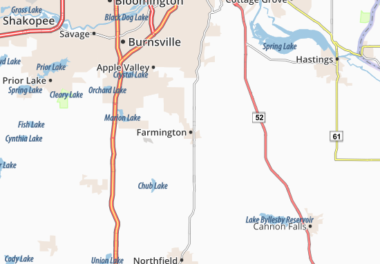Karte Stadtplan Farmington