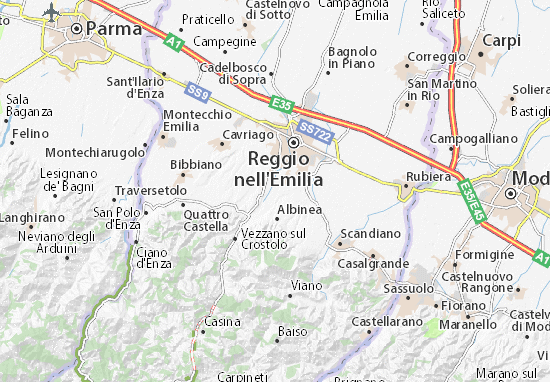 Karte Stadtplan Villa Corbelli