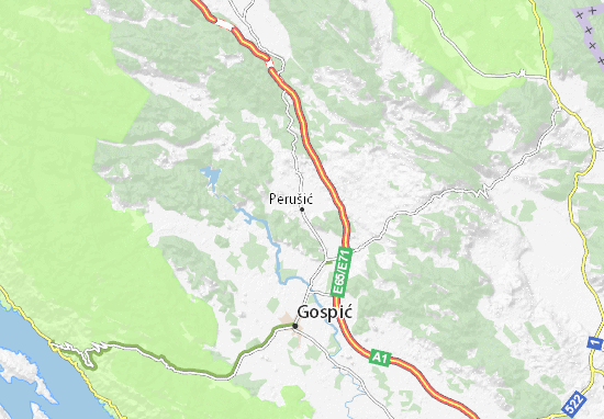 Mapa Perušić