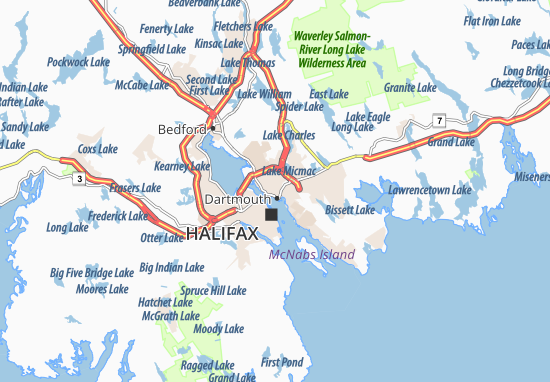 Karte Stadtplan Dartmouth