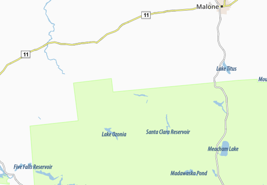 Kaart Plattegrond Saint Regis Falls