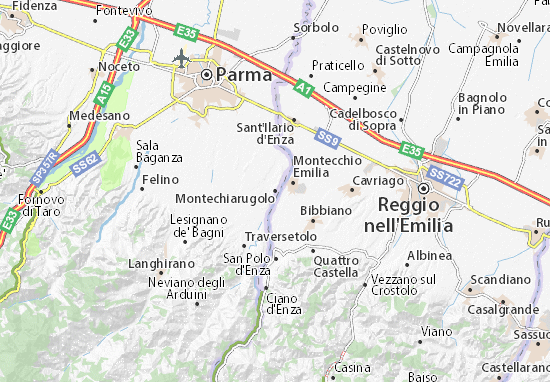 Karte Stadtplan Montechiarugolo