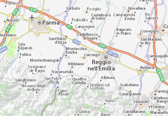 Karte Stadtplan Cavriago