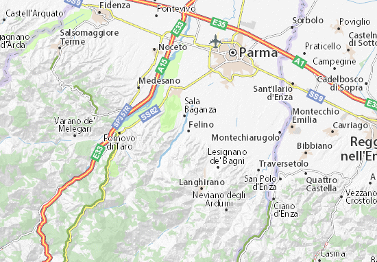 Karte Stadtplan Felino