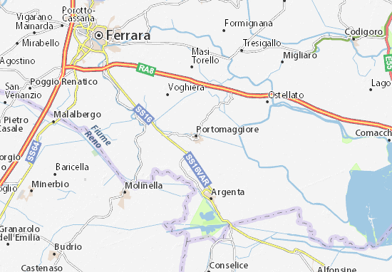 Karte Stadtplan Portomaggiore