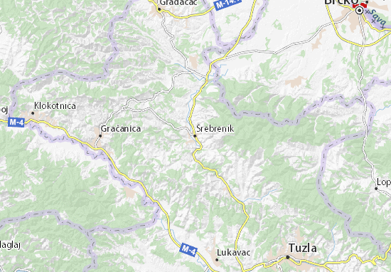 Kaart Plattegrond Srebrenik