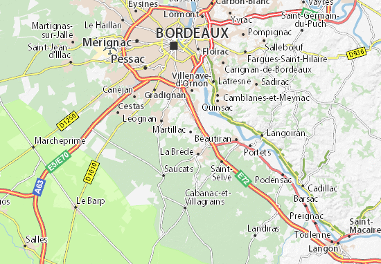 Karte Stadtplan Martillac