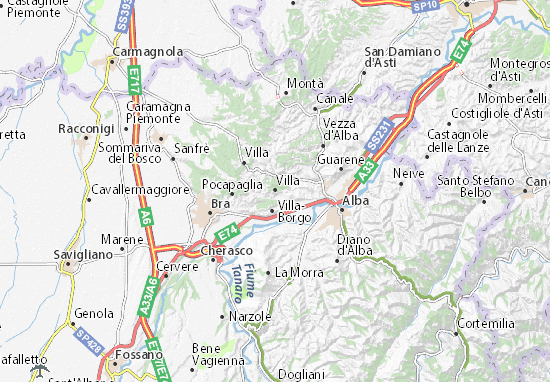 Karte Stadtplan Monticello d&#x27;Alba