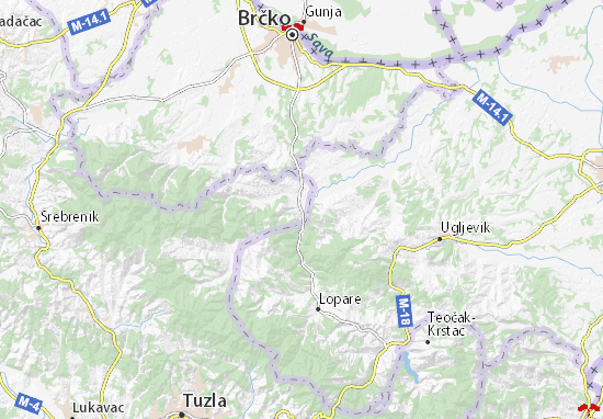 Čelić Map