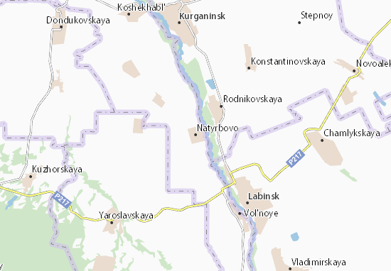Mapa Natyrbovo