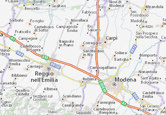 Karte Stadtplan San Martino in Rio