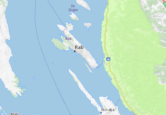Kaart Plattegrond Barbat na Rabu