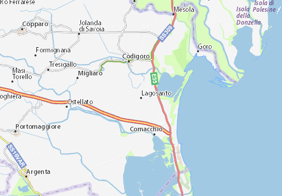 Karte Stadtplan Lagosanto
