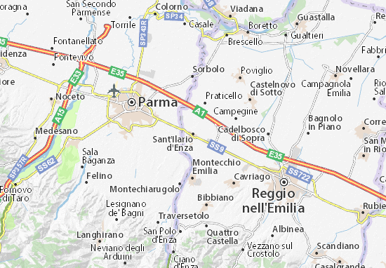 Karte Stadtplan Sant&#x27;Ilario d&#x27;Enza