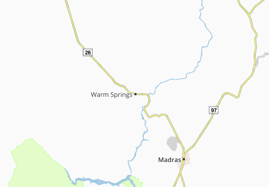 Karte Stadtplan Warm Springs
