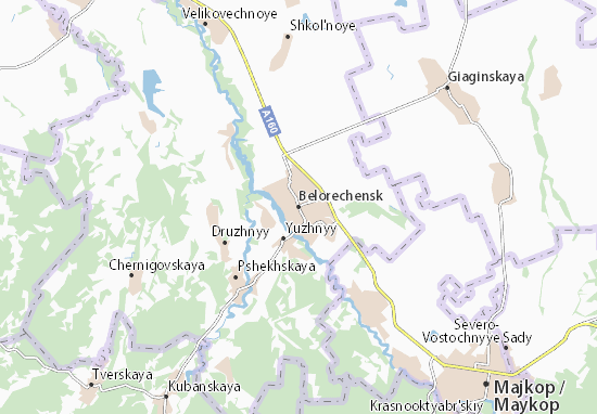 Mapa Belorechensk