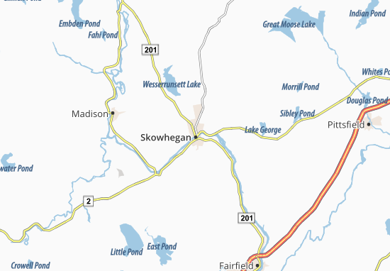 Mapa Skowhegan