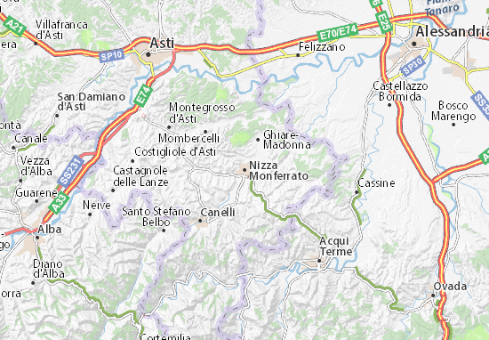 Nizza Monferrato Map