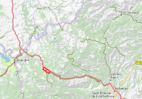 Mapa Usclades-et-Rieutord