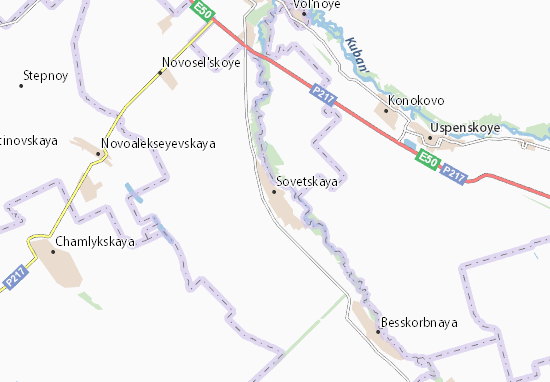 Kaart Plattegrond Sovetskaya