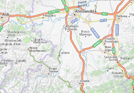 Mappa Sezzadio - Cartina Sezzadio ViaMichelin