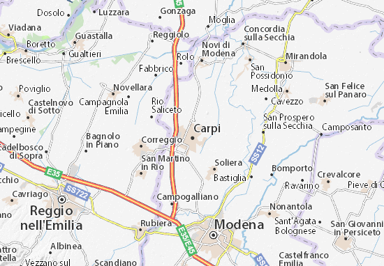 Karte Stadtplan Carpi Centro