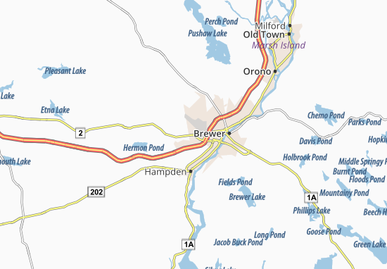 Mapa West Bangor