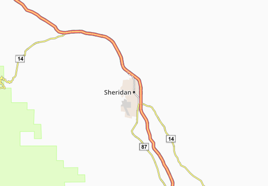 Karte Stadtplan Sheridan