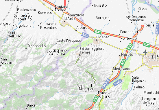Karte Stadtplan Salsomaggiore Terme