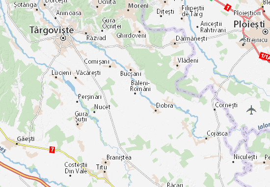 Karte Stadtplan Băleni-Români