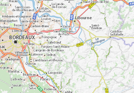 Kaart Plattegrond Saint-Quentin-de-Baron