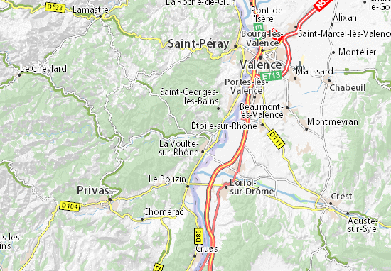 Karte Stadtplan Saint-Laurent-du-Pape