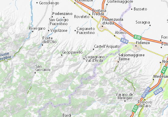 Carte-Plan Lugagnano Val d&#x27;Arda