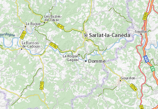 Kaart Plattegrond La Roque-Gageac