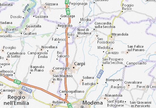 Karte Stadtplan Albano Modenese